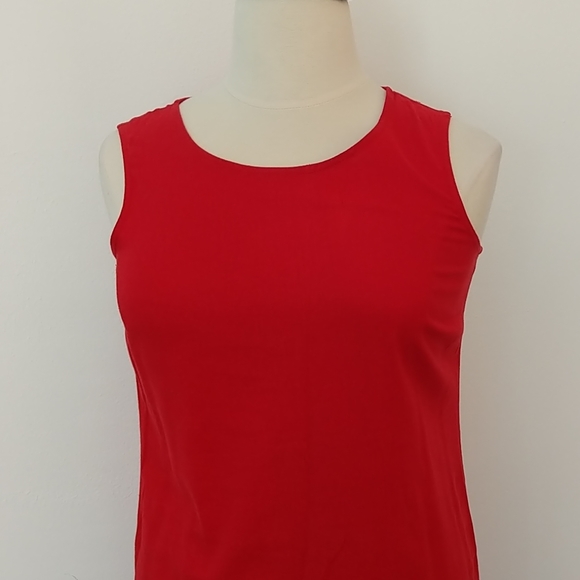 Linen! Red Embroidered Sheath Maxi - Picture 3 of 8